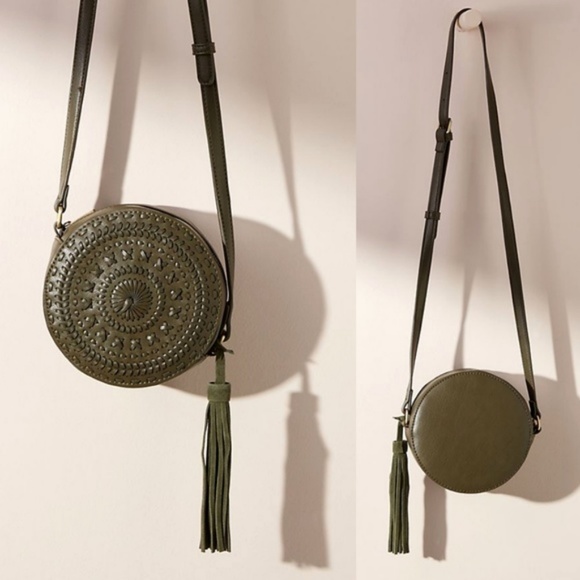 HTF NWT ANTHROPOLOGIE Woven Circle Bag - Picture 5 of 8